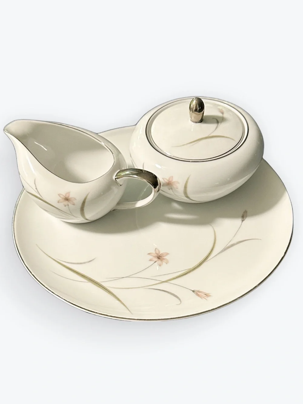 Floral Vintage 70/80s Discontinued “Astrea” Mikasa Pink Flowers 4-Pc Serving Set